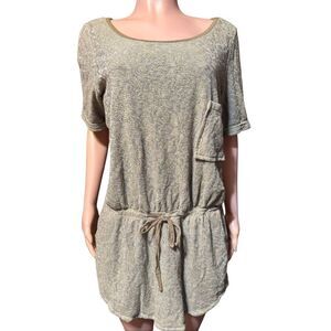 Pulp round neck eyelet short sleeve dress M